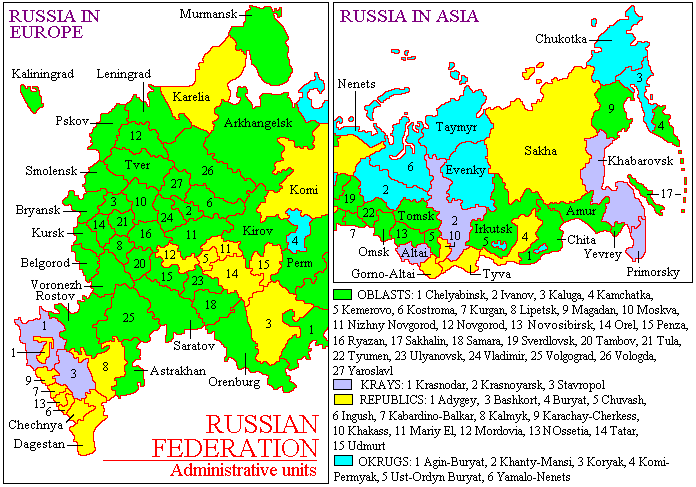 Dân Cư và Xã Hội ở Các Vùng Châu Âu của Nga