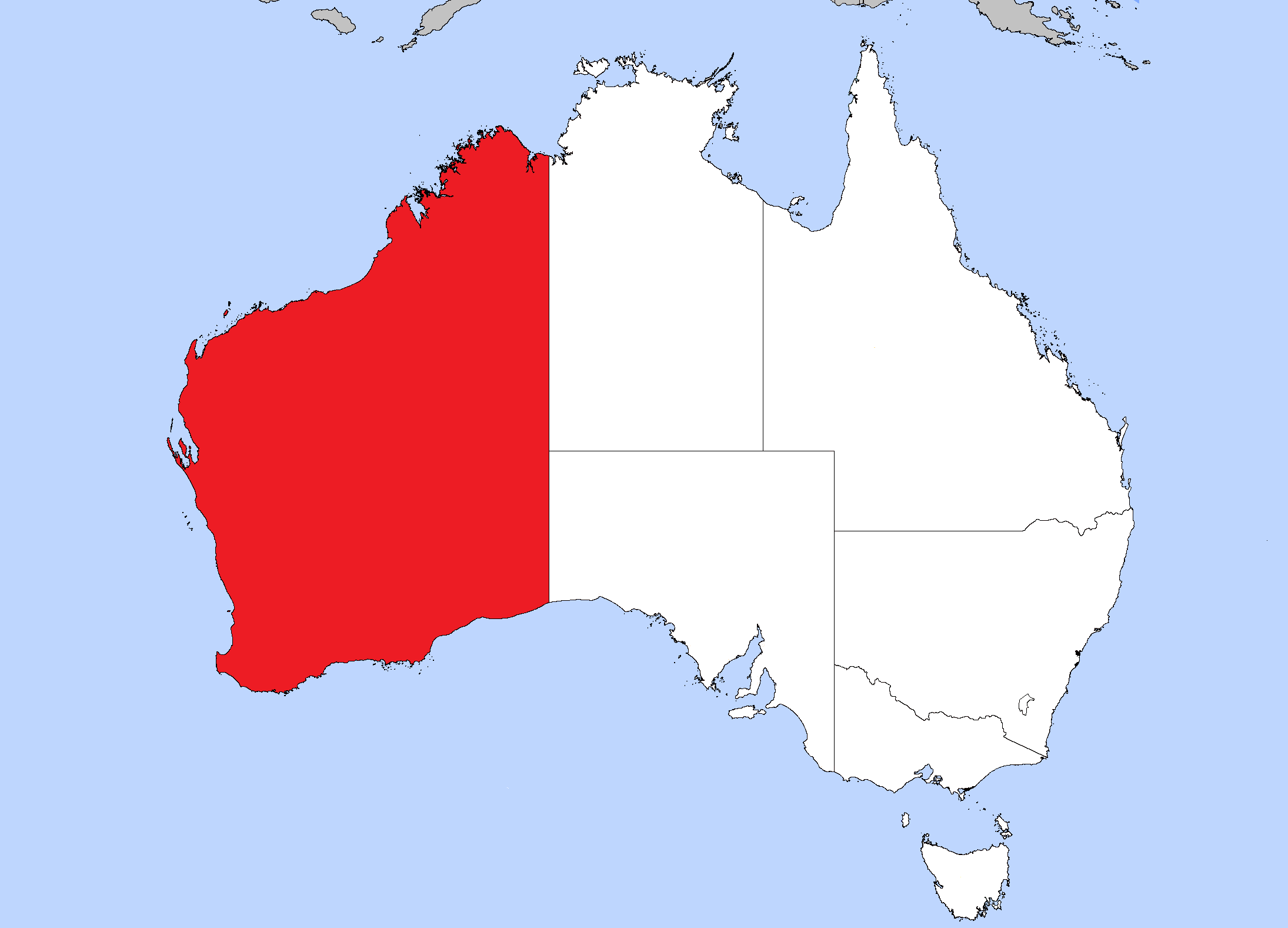 Australia Map With State Borders Western Australia Border - Wikipedia