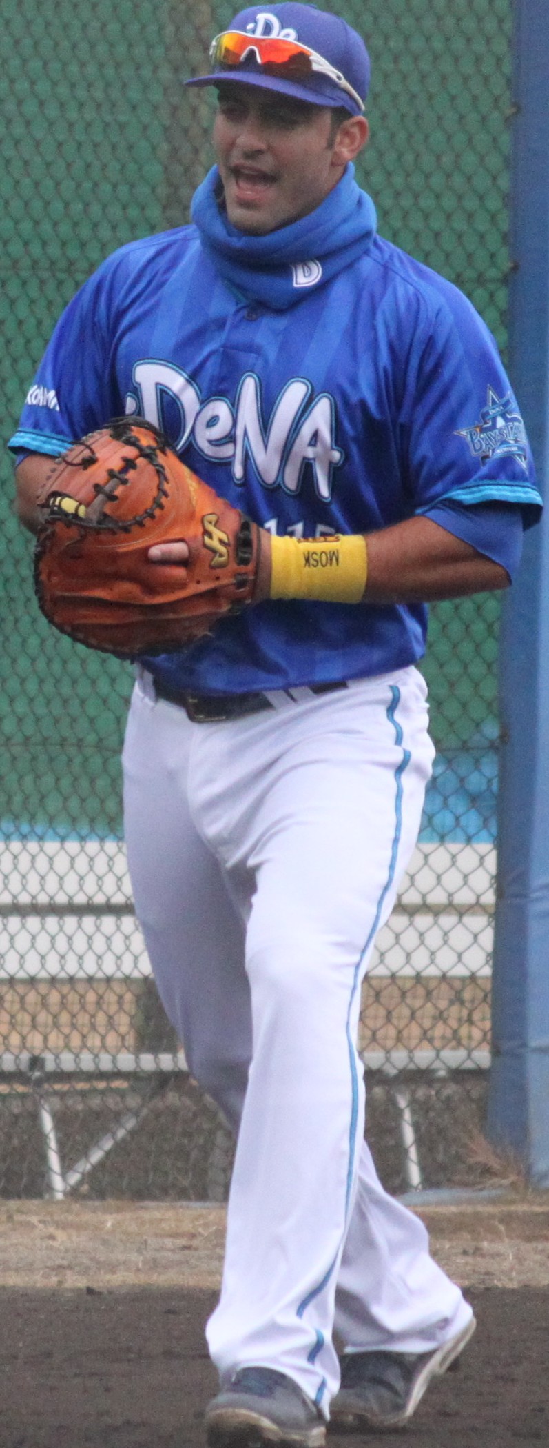 20140202 Kevin Moscatel, catcher of the Yokohama DeNA BayStars, at Yokohama DeNA BayStars Baseball Integrated training field.JPG