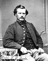 Despite threats against his life, Captain Silas Soule testified against Chivington; he was murdered soon afterwards, possibly in revenge. Captain Silas Soule.gif