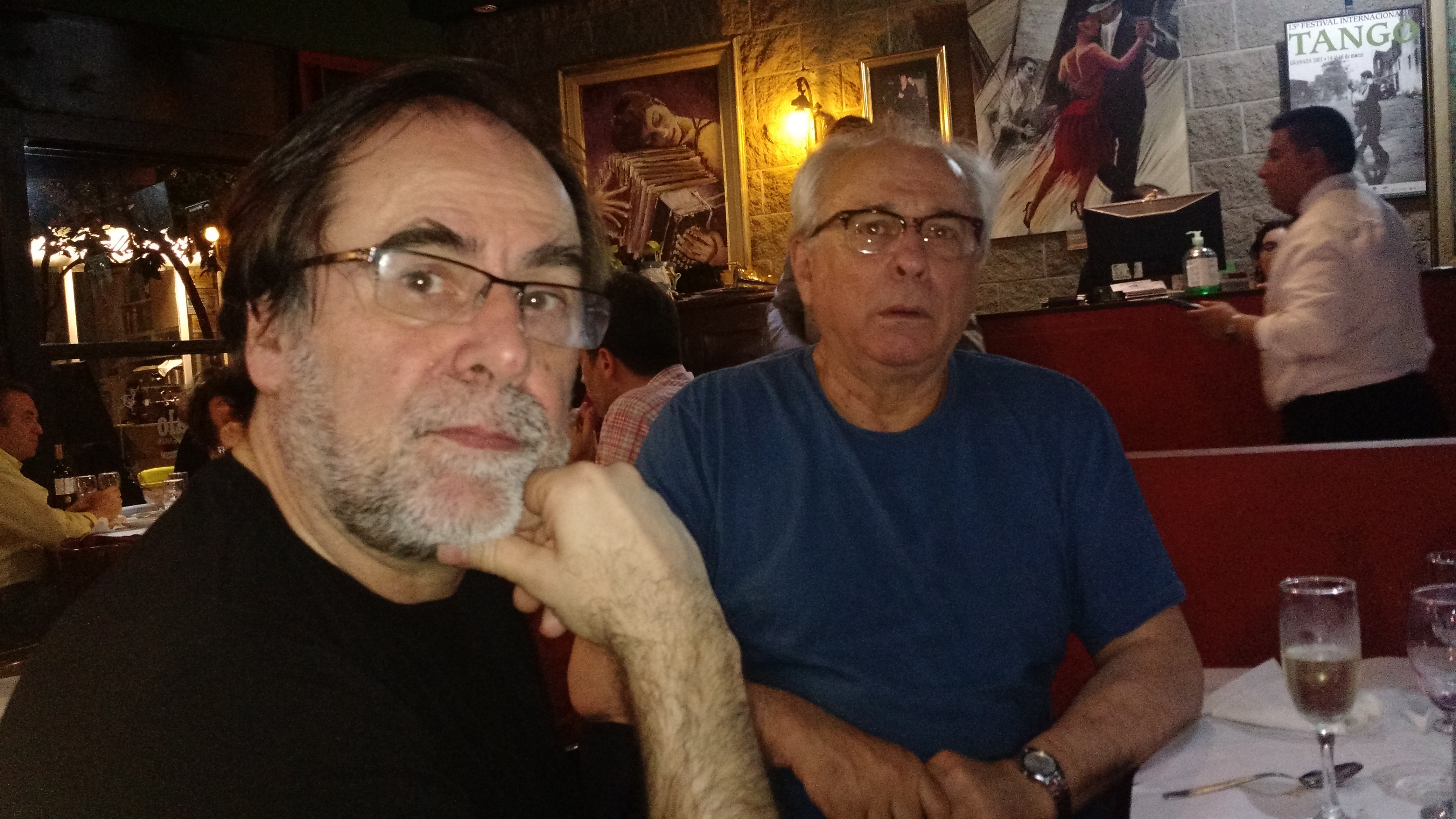 Con Jorge Coscia, cenando en el restaurante Lalo de Buenos Aires.