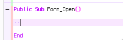 The Form_Open() event handler