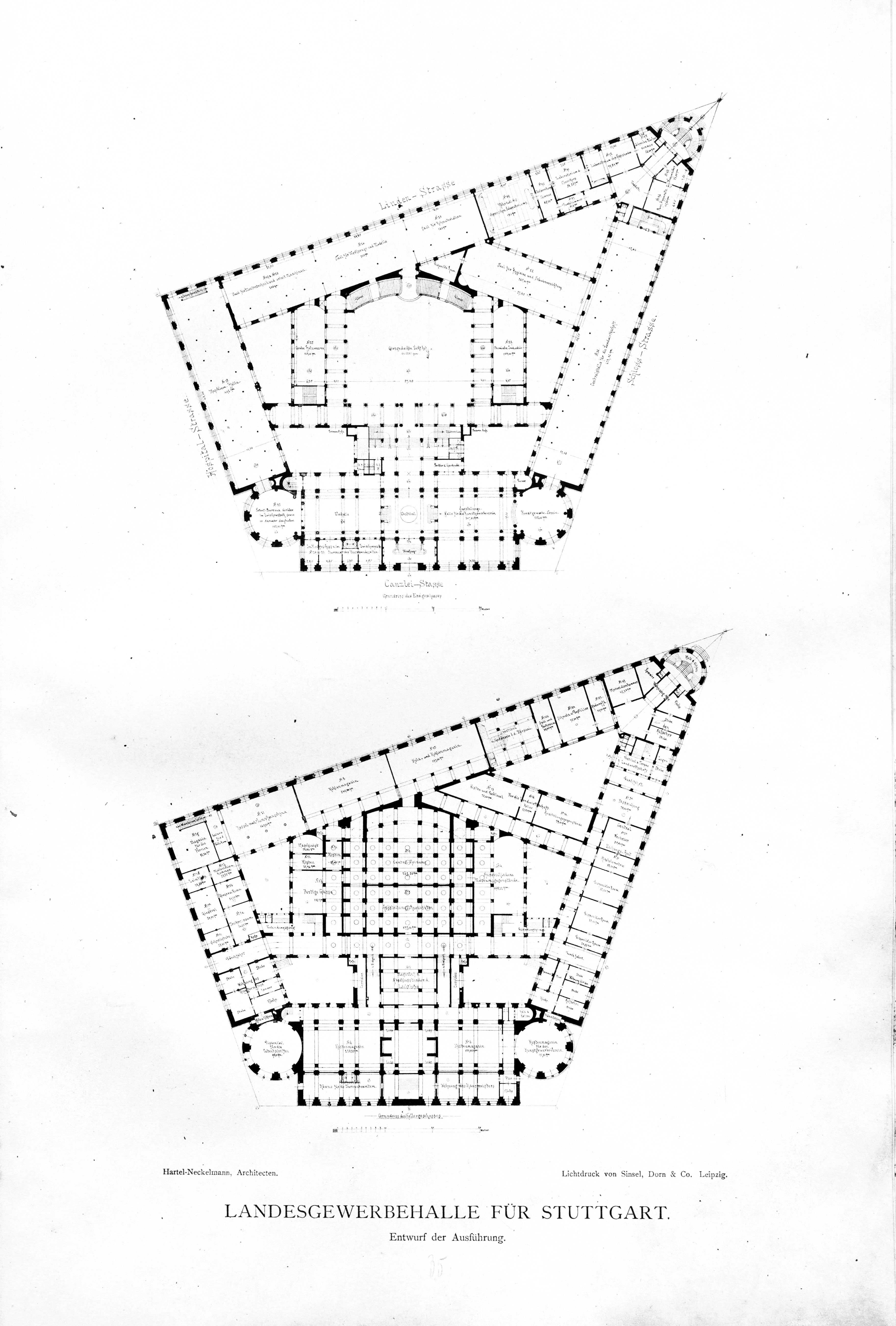 Per ongeluk taal Stralend File:Hartel & Neckelmann, Landesgewerbemuseum Stuttgart, Tafel 35,  Grundriss, Keller und Erdgeschoss.jpg - Wikimedia Commons