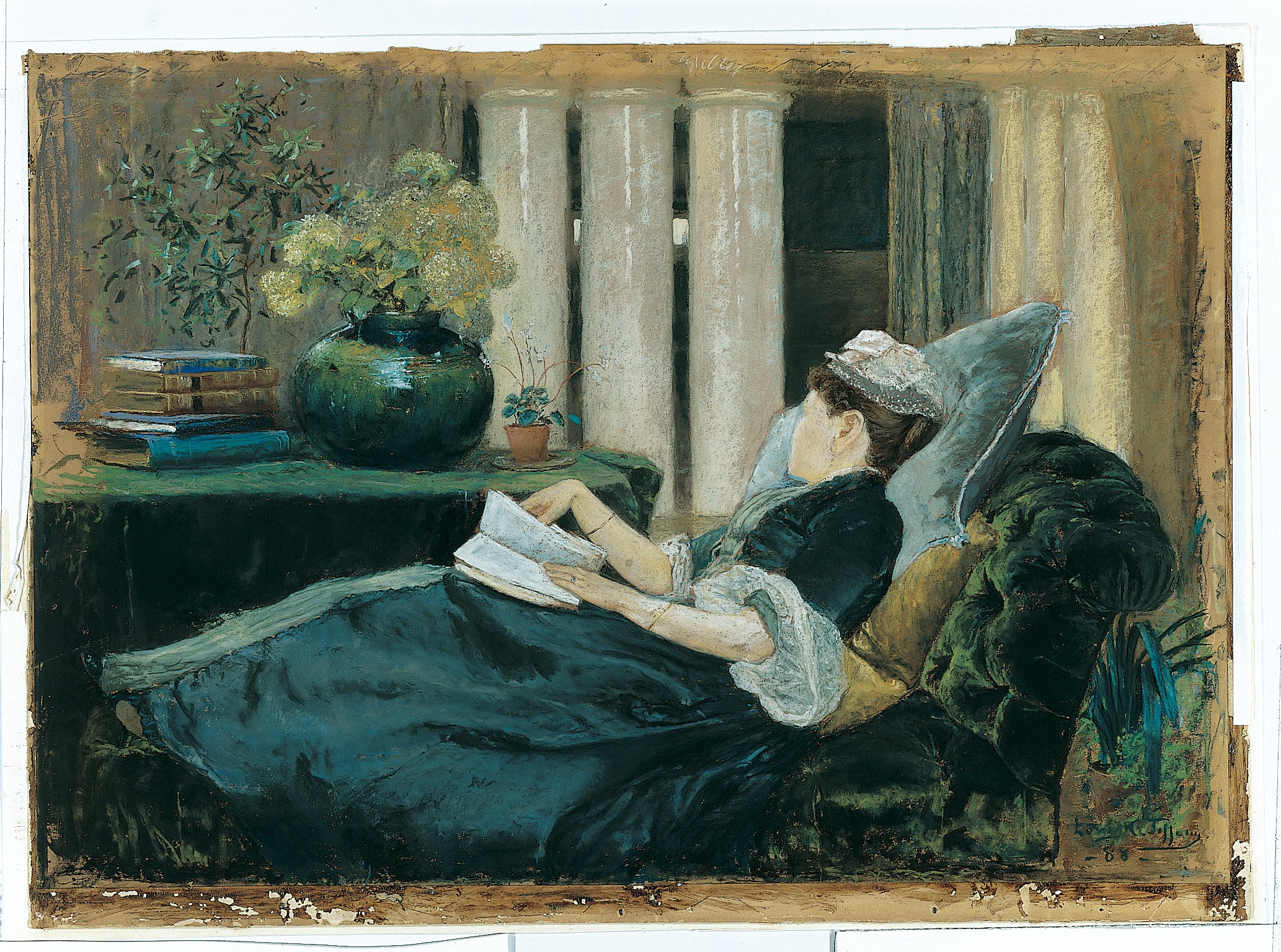 Louise Tiffany, Reading, 1888