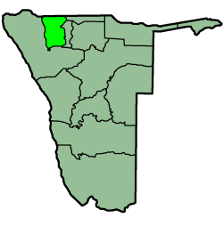 Location of the Omusati Region in Namibia