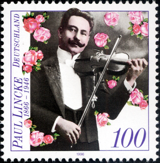 Paul Lincke on a German postage stamp, 1996