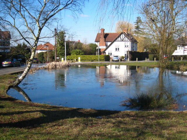 File:Pond on the north west corner of Uxbridge Common - geograph.org.uk - 1756739.jpg