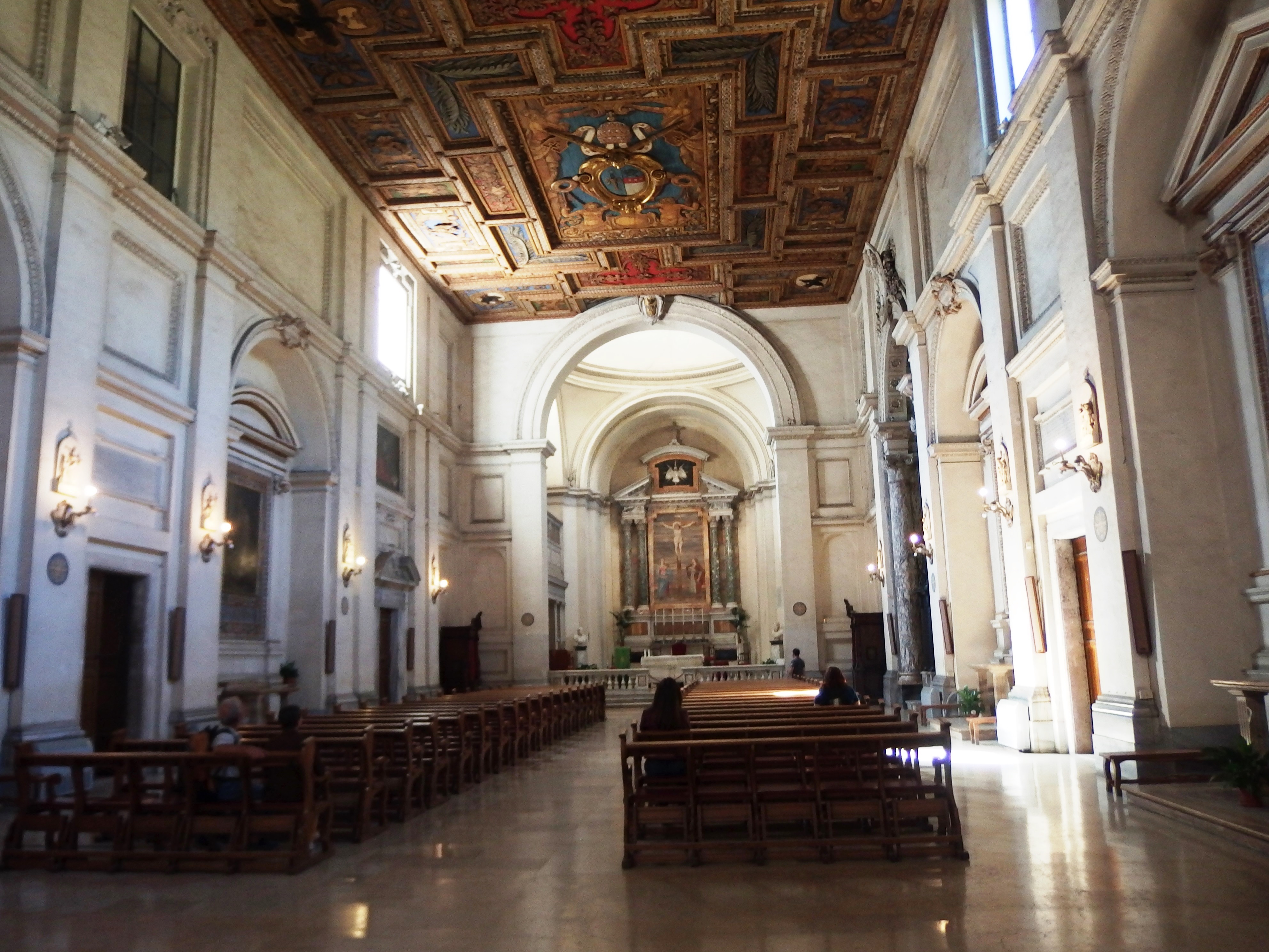 File Roma Basilica Di San Sebastiano Fuori Le Mura Interno Jpg Wikimedia Commons