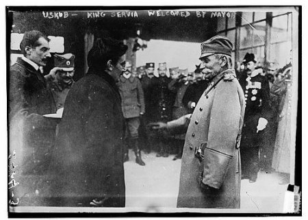 File:Serbian king Petar I and mayor of Skopie 1912 - 1915.jpg