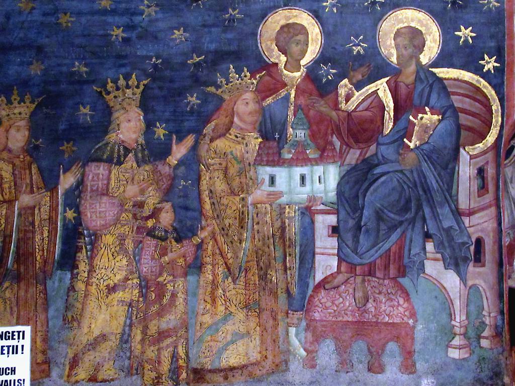 Άγιος Στέφανος ο Μέγας, τοιχογραφία σε ένα από τα μοναστήρια του Voronets