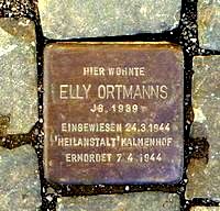 Stolperstein Elly Ortmann - Aachen (2) .JPG