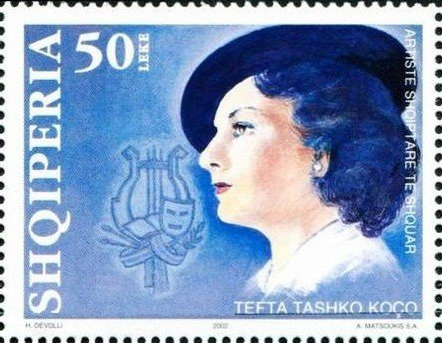 File:Tefta Tashko-Koço 2002 stamp of Albania.jpg