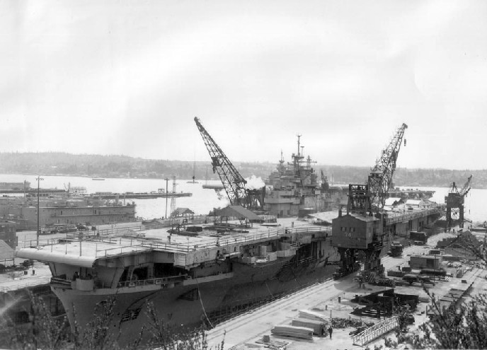 File:USS Essex (CV-9) during her SCB-27A modernization at the Puget Sound Naval Shipyard in April 1949.jpg