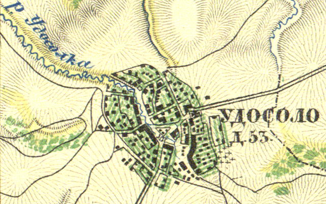 Plano del pueblo de Udosolovo.  1860