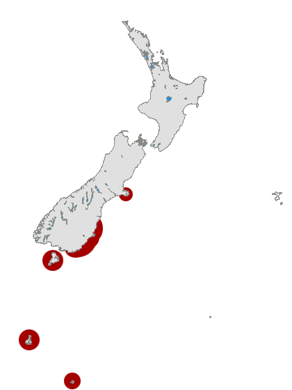 Yellow-eyed Penguin distribution map.png