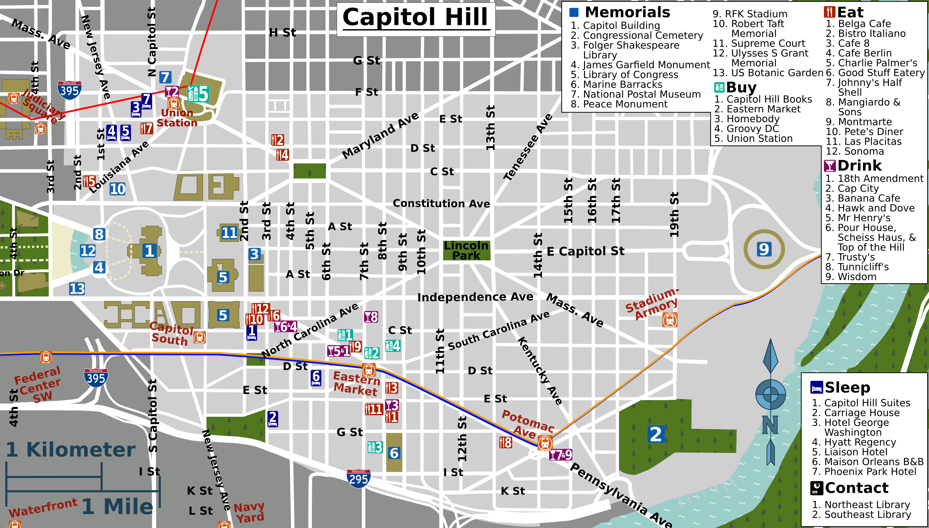 Map Of Washington Dc Capitol Hill Area File:capitol Hill Map.png - Wikimedia Commons