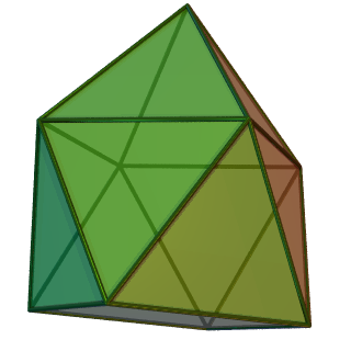 Gyroelongated square pyramid Johnson solid