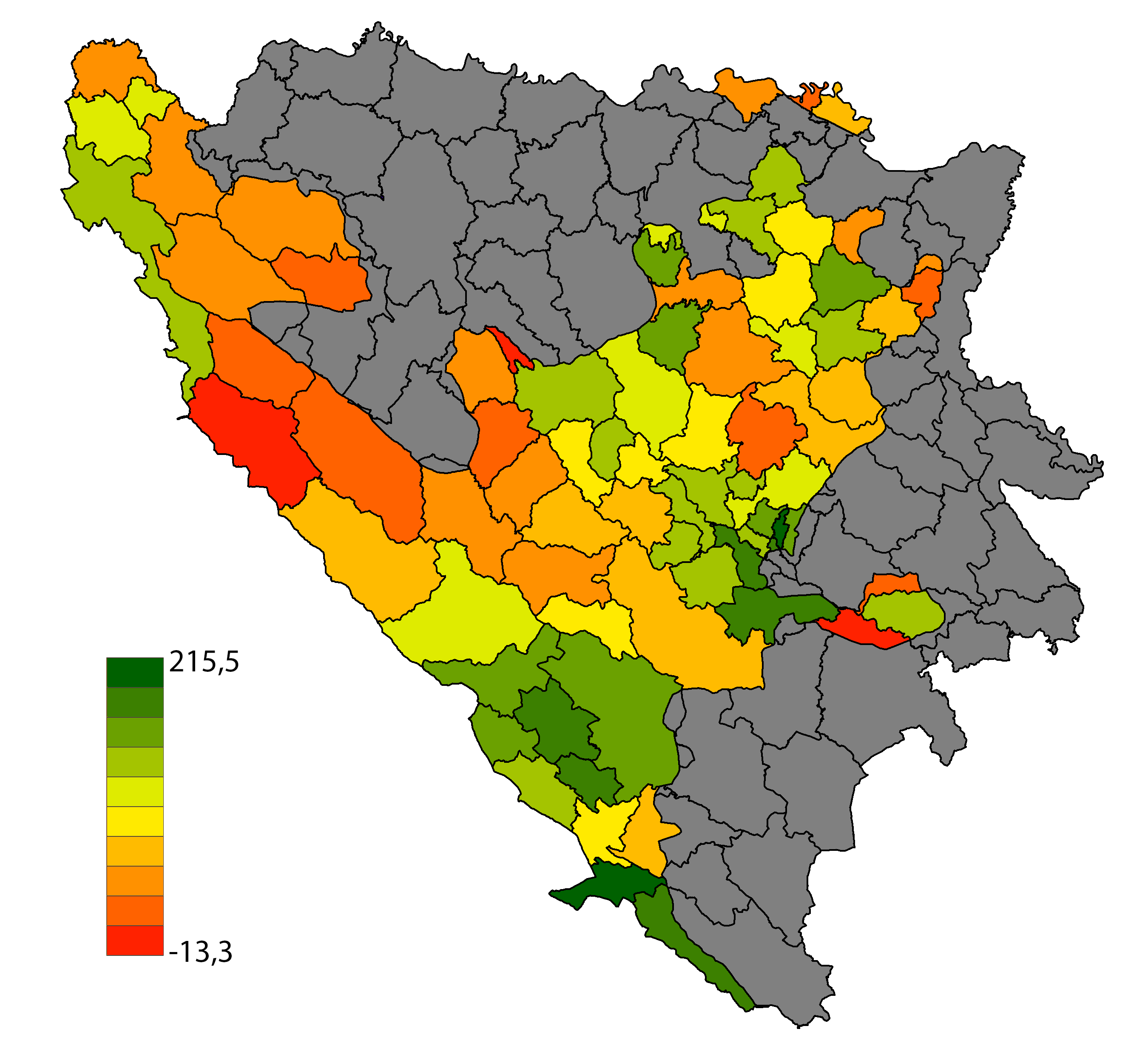 Карта боснии и черногории