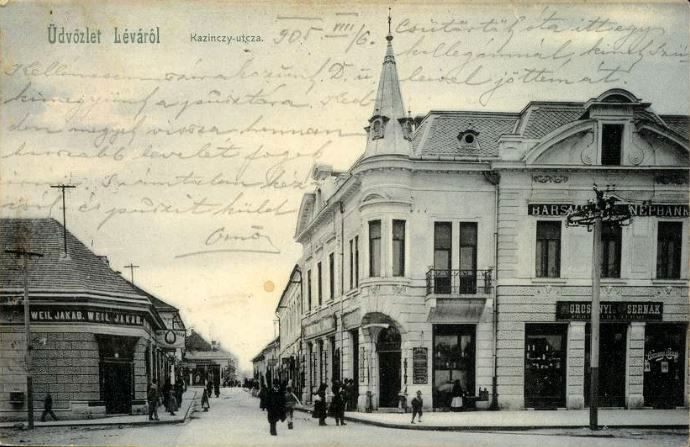 Léva, Kazinczy utca, 1905