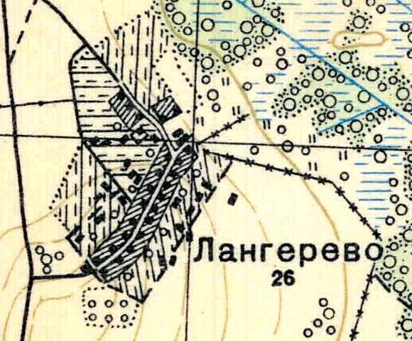 План деревни Лангерево. 1939 год