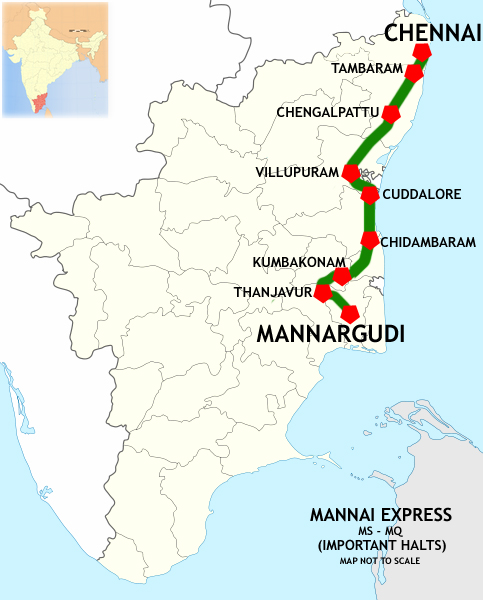 Chennai City Route Map
