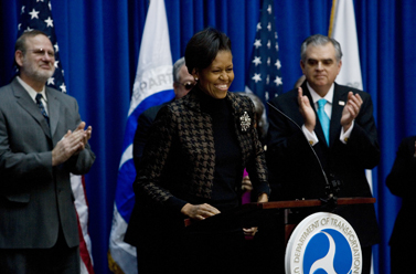 File:Michelle Obama speaks at Dept. of Transportation 2-20-09.jpg