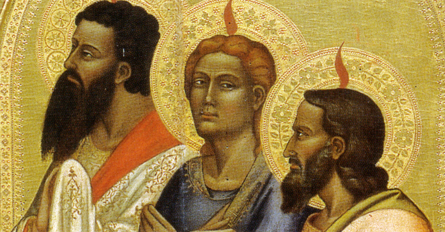 Orcagna e Jacopo di Cione, Pentecoste, 1362-1365 circa, tempera e oro su tavola, Galleria dell'Accademia, Firenze