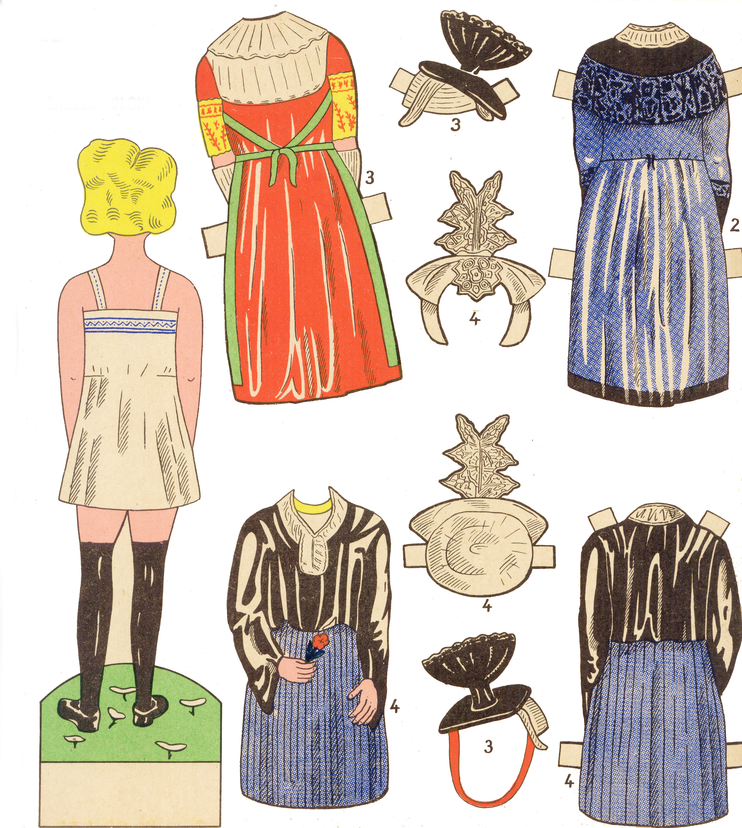 Vintage Paper Doll with Clothes Original