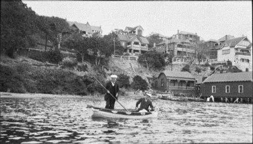 File:Alfred Coffey and Harry Williams in a row boat (7559180792).jpg