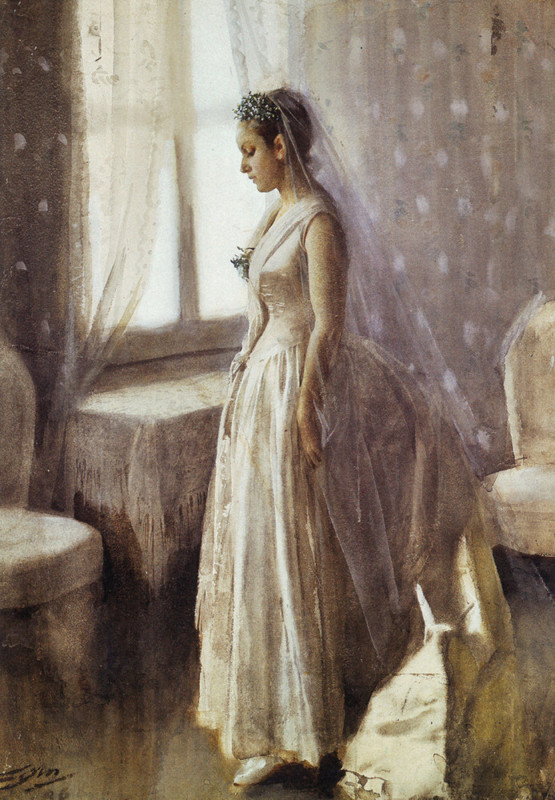 The Bride Sign.1886 by Anders Zorn [public domain via wikimedia]