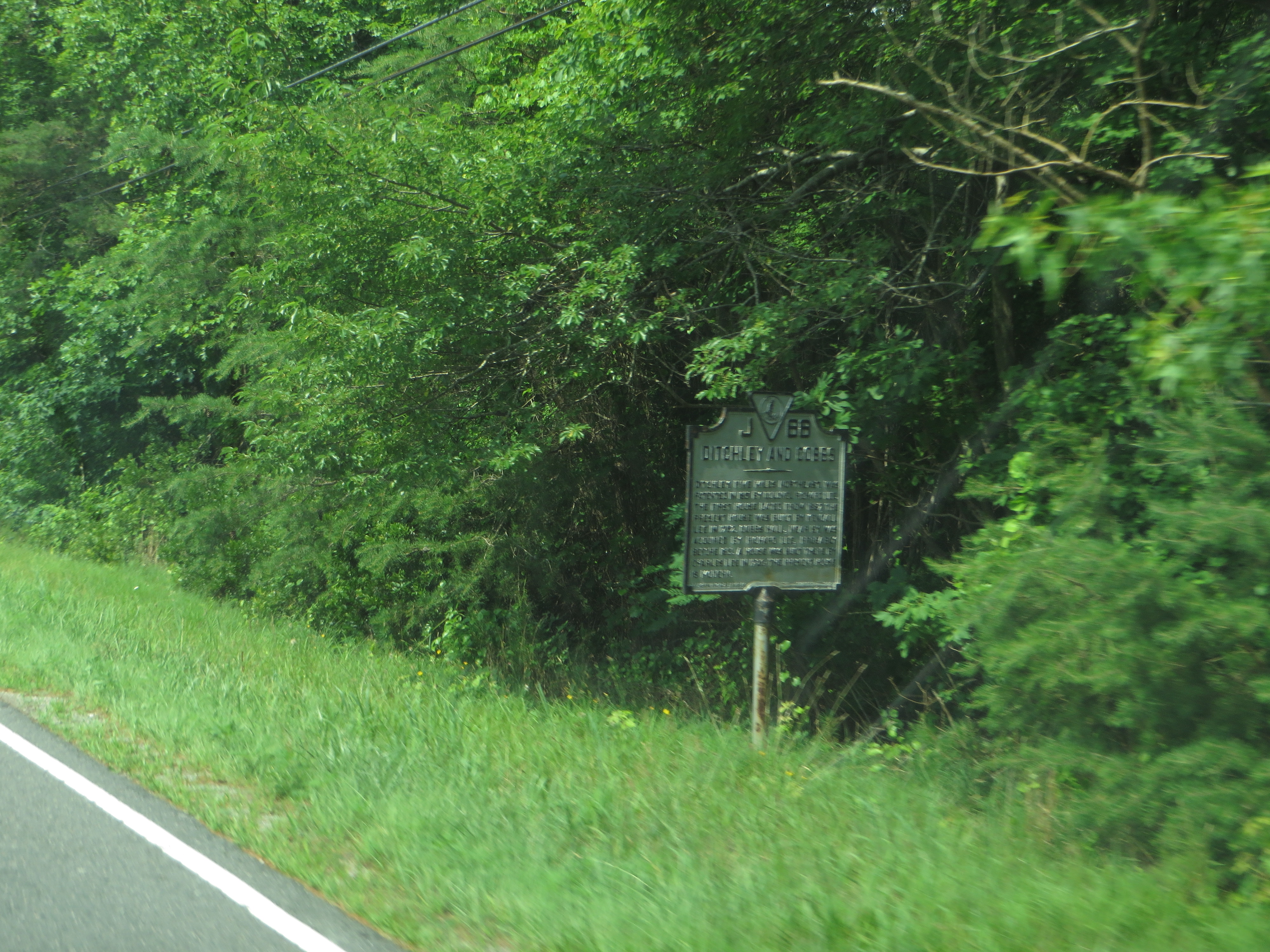 File:Ditchley and Cobbs, Virginia Historic Marker No. J-88, Kilmarnock, Virginia ...4000 x 3000