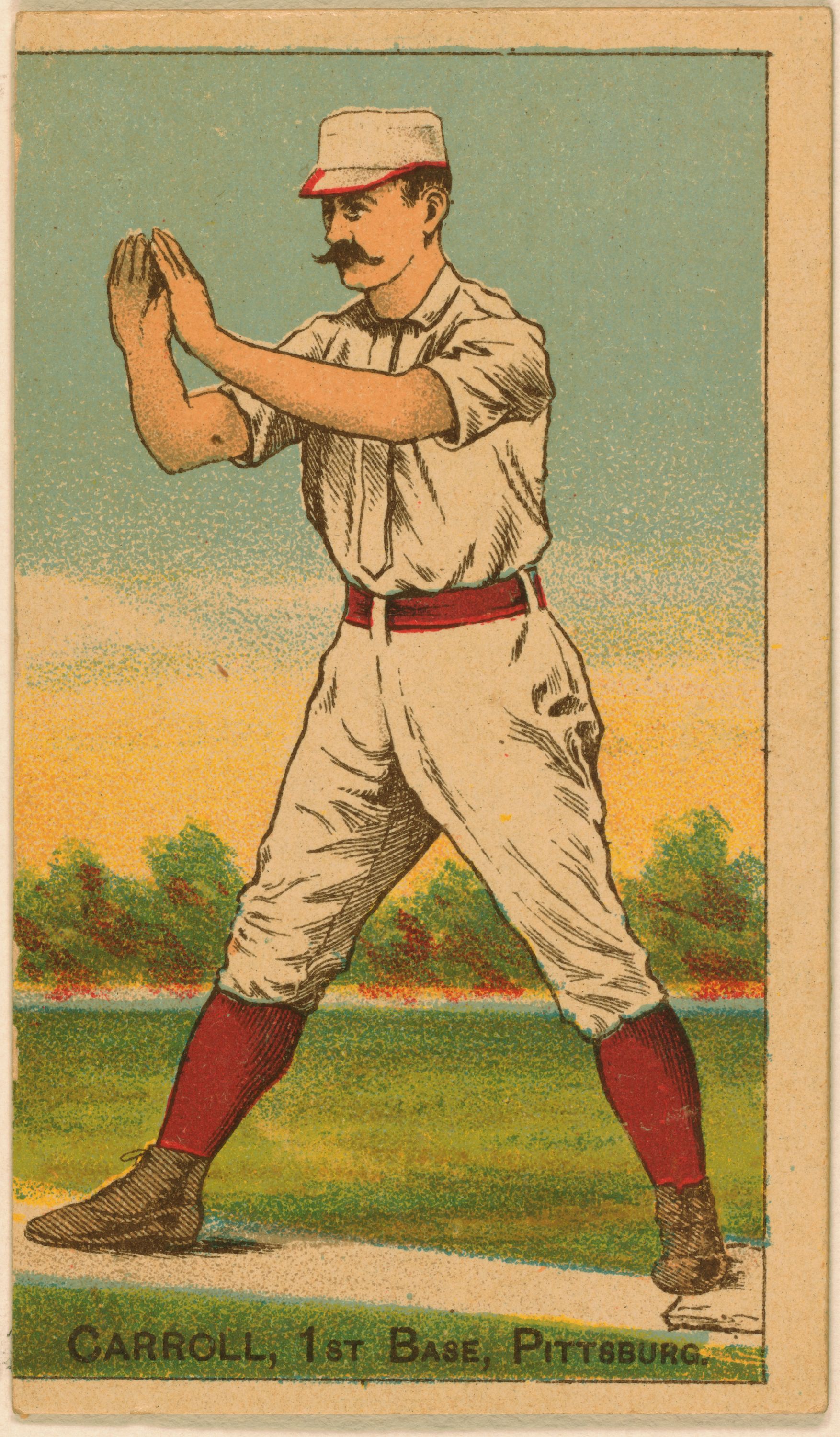 Fred Carroll 1887 baseball card