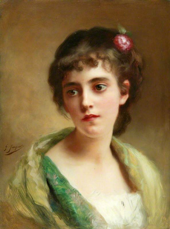 File:Gustave Jean Jacquet    Head of a Girl