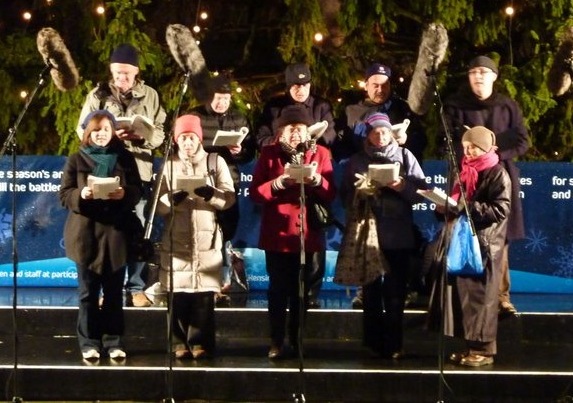 File:Lewisham Choral Society singing carols in Trafalgar Square for The Royal Society for The Blind.jpg