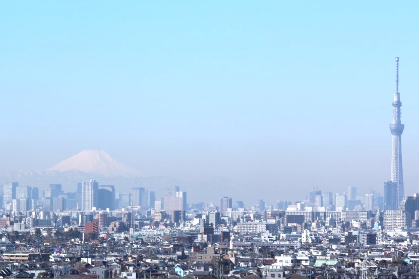 mt fuji from tokyo skytree