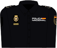  Camiseta Policia de Policía Nacional de España, Negro, S :  Ropa, Zapatos y Joyería