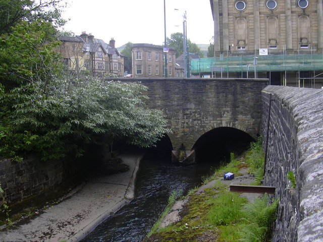 File:Walsden Water enters the Town Centre Culvert - geograph.org.uk - 1346484.jpg