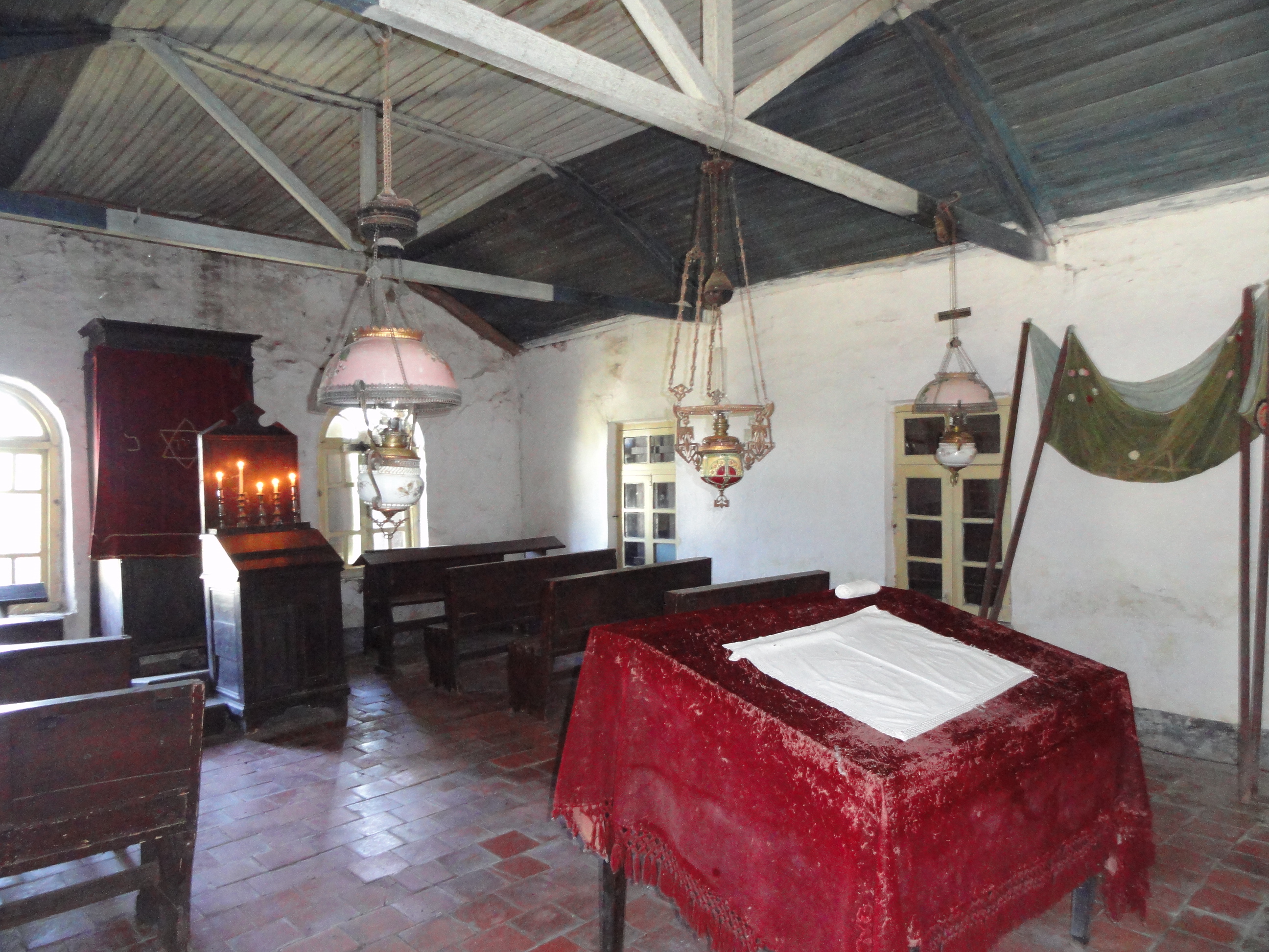 : Inside the synagogue of Novibuco in the old Jewish colony of Lucienville in the Entre Rios province in Argentina