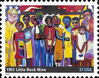 1957 Little Rock Nine 37c USA stamp.gif