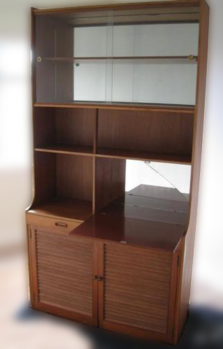 dresser with bookshelf hutch