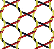 Bobbinet Hexagonal machine-made net fabric used in lacemaking
