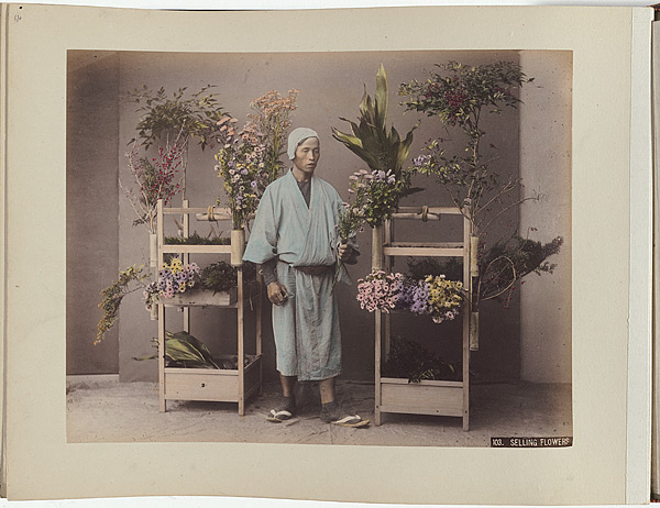 File:Kusakabe Kimbei - 103. Selling Flowers.JPG