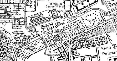 Map of Forum Romanum, blanko