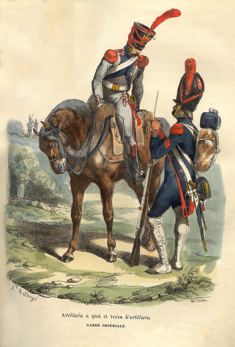Français.....Figrunes..... Napoleon_Guard_Artillery_train_and_Foot_artillerist_by_Bellange