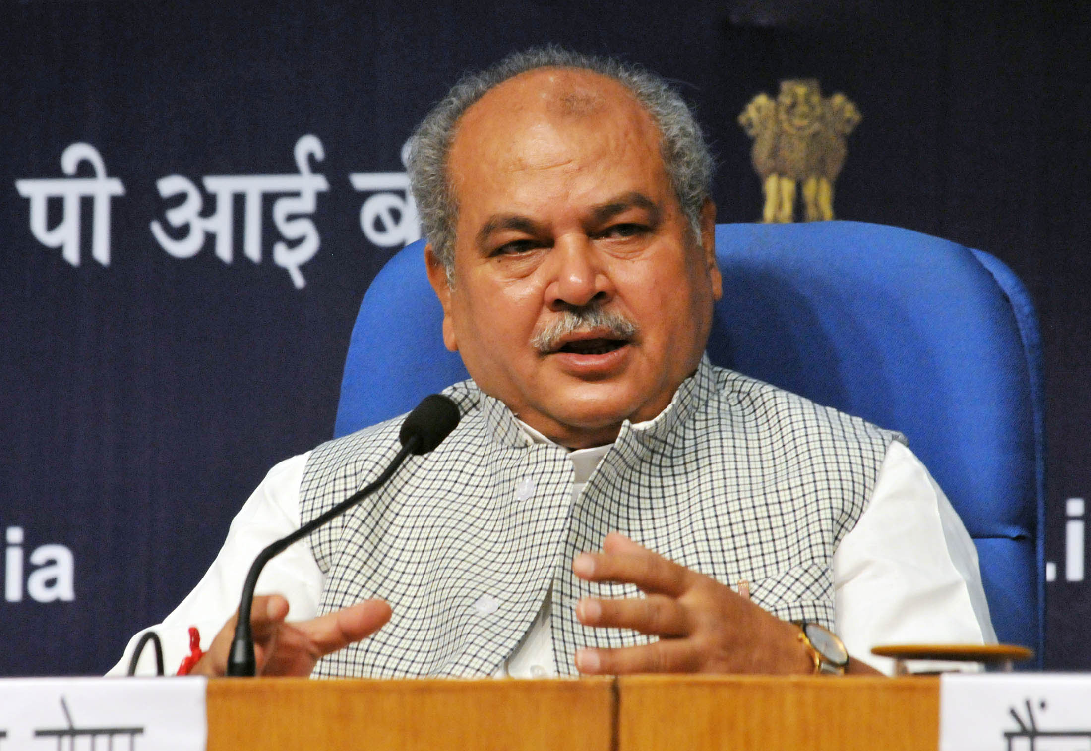 Amid farmers protest at Delhi borders, Narendra Singh Tomar said that farm laws 2020 are in interests of farmers and they're ready for talks.
