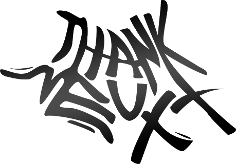 Het logo van Thank U, Next.