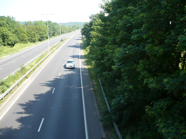 File:The A2 at Boughton looking eastward towards Canterbury - geograph.org.uk - 836271.jpg