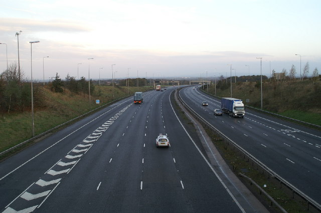 File:A50-M56-M6 Junction, looking north on the M6 - geograph.org.uk - 85010.jpg