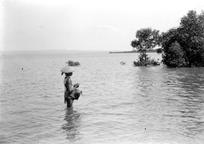 File:COLLECTIE TROPENMUSEUM Visser in een meer op Bali TMnr 10003597.jpg