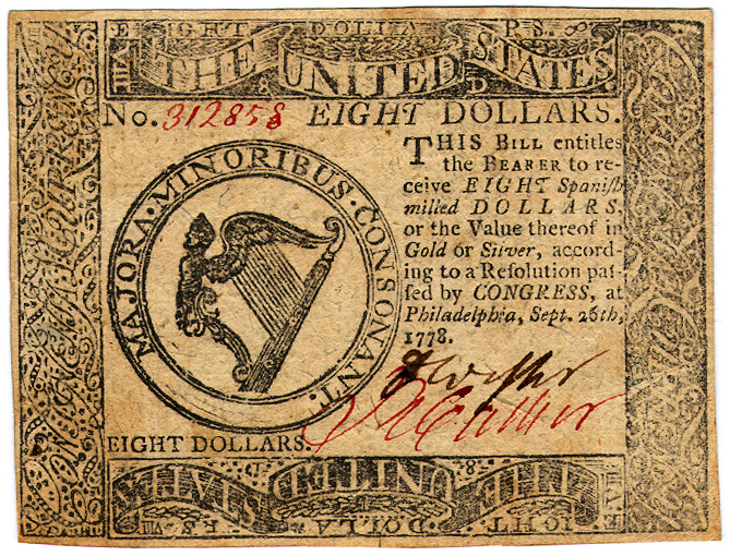 File:Continental Currency $8 banknote obverse (September 26, 1778).jpg